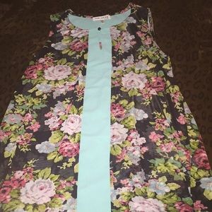 Small sheer floral blouse